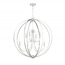 Crystorama 2246-PN_NOSHADE - Libby Langdon for Crystorama Sylvan 8 Light Polished Nickel Chandelier