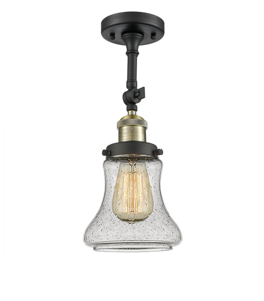 Bellmont - 1 Light - 6 inch - Black Antique Brass - Adjustable Semi-Flush Mount