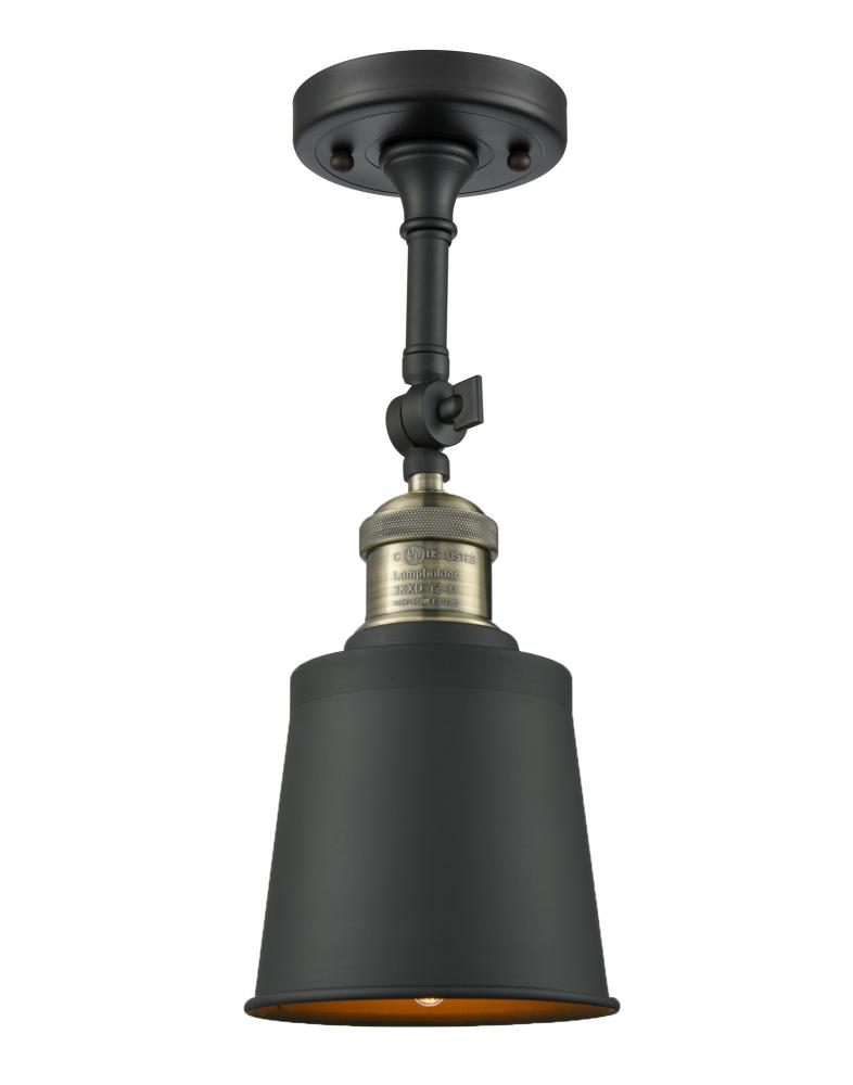 Addison - 1 Light - 5 inch - Black Antique Brass - Adjustable Semi-Flush Mount