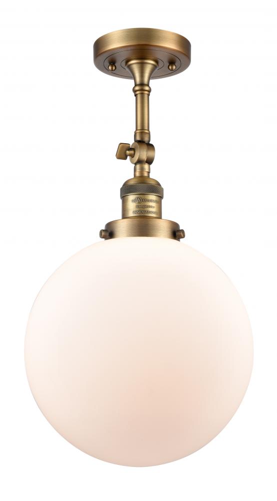 Beacon - 1 Light - 10 inch - Brushed Brass - Adjustable Semi-Flush Mount