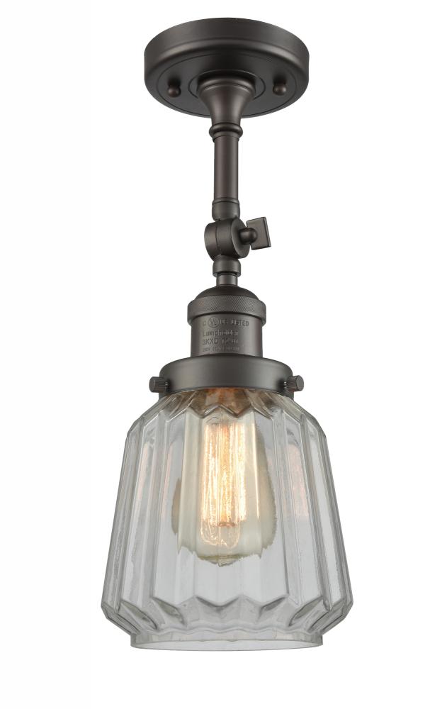 Chatham - 1 Light - 7 inch - Oil Rubbed Bronze - Adjustable Semi-Flush Mount