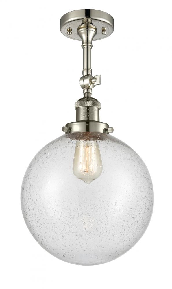 Beacon - 1 Light - 10 inch - Polished Nickel - Adjustable Semi-Flush Mount