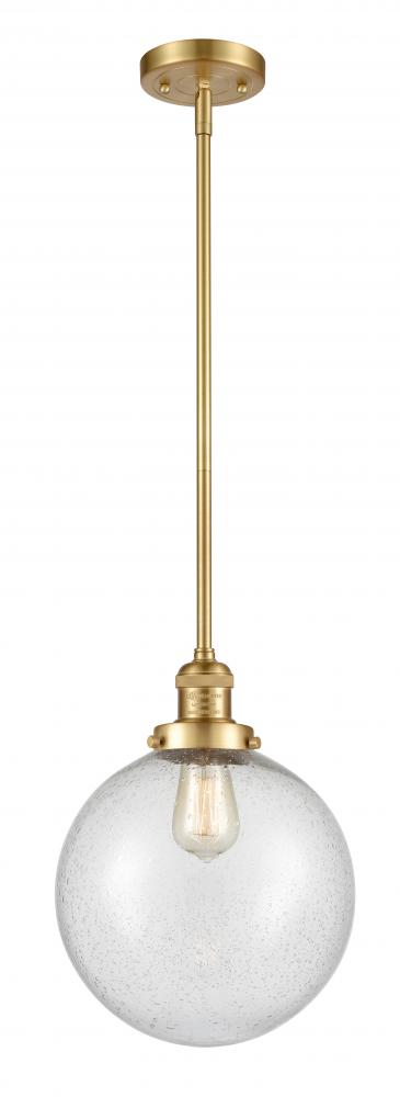 Beacon - 1 Light - 10 inch - Satin Gold - Stem Hung - Mini Pendant