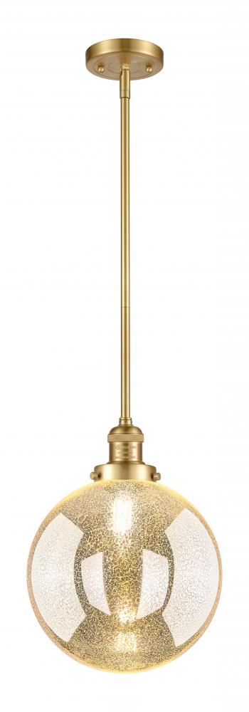 Beacon - 1 Light - 10 inch - Satin Gold - Stem Hung - Mini Pendant