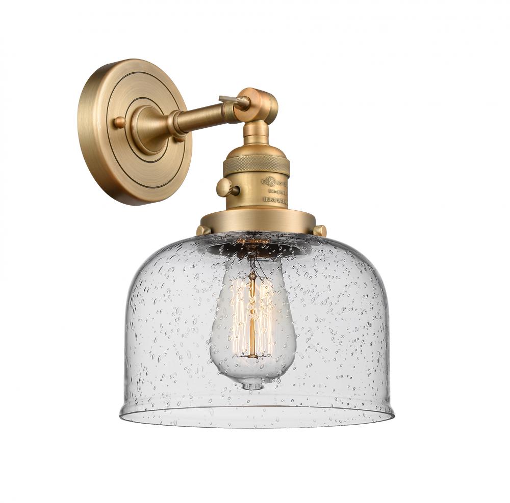 Bell - 1 Light - 8 inch - Brushed Brass - Adjustable Sconce
