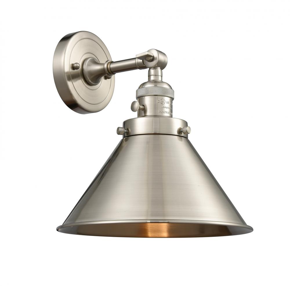 Briarcliff - 1 Light - 10 inch - Brushed Satin Nickel - Adjustable Sconce