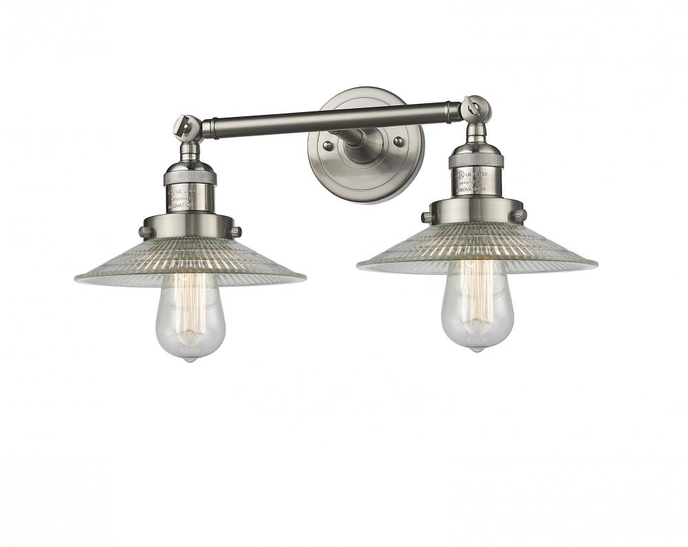 Halophane - 2 Light - 18 inch - Brushed Satin Nickel - Adjustable Bath Vanity Light