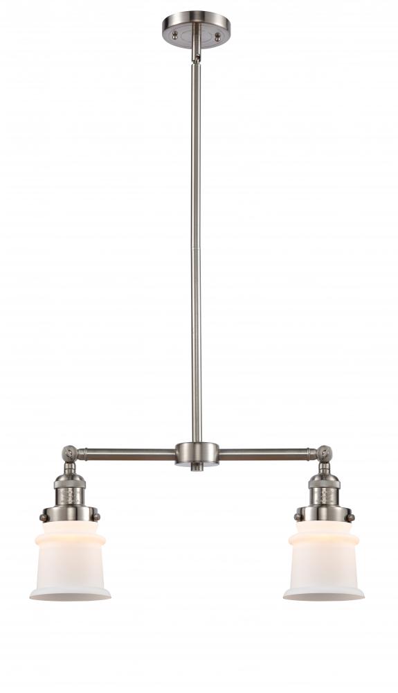 Canton - 2 Light - 21 inch - Brushed Satin Nickel - Stem Hung - Adjustable Island Light