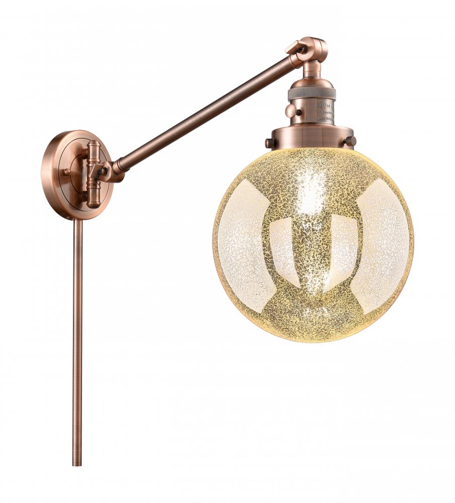 Beacon - 1 Light - 8 inch - Antique Copper -Adjustable Swing Arm
