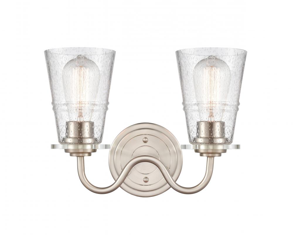 Scarlett - 2 Light - 14 inch - Satin Nickel - Bath Vanity Light
