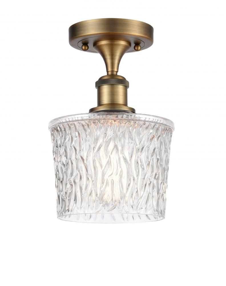 Niagara - 1 Light - 7 inch - Brushed Brass - Semi-Flush Mount