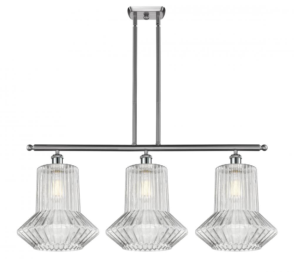 Springwater - 3 Light - 39 inch - Brushed Satin Nickel - Cord hung - Island Light
