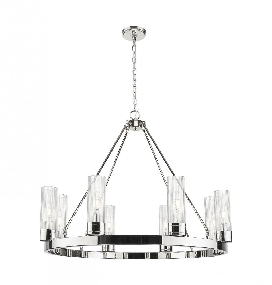 Boreas - 6 Light - 36 inch - Polished Nickel - Chandelier