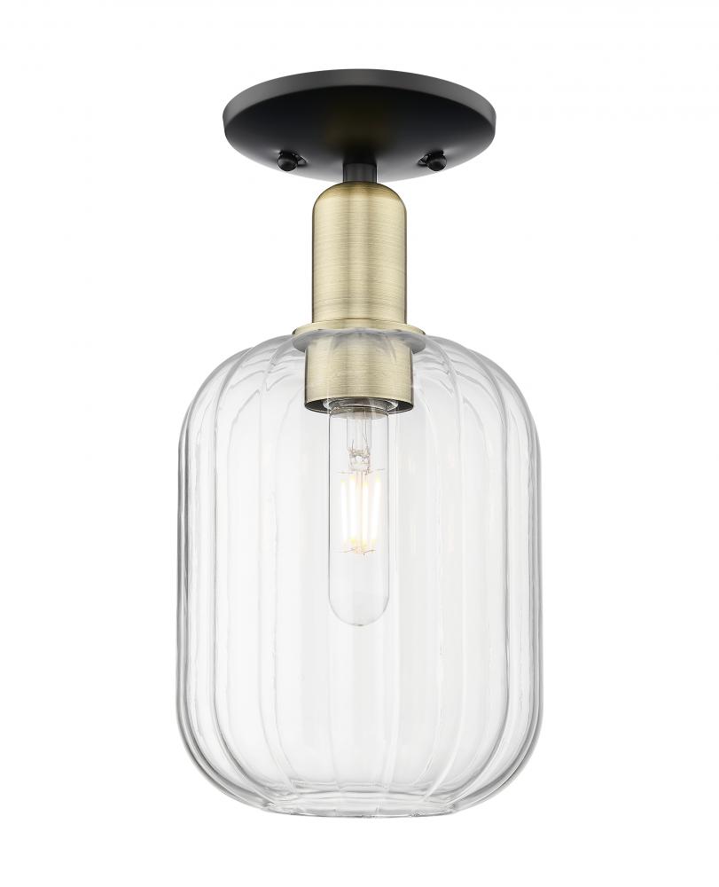 Preston - 1 Light - 6 inch - Black Antique Brass - Semi-Flush Mount