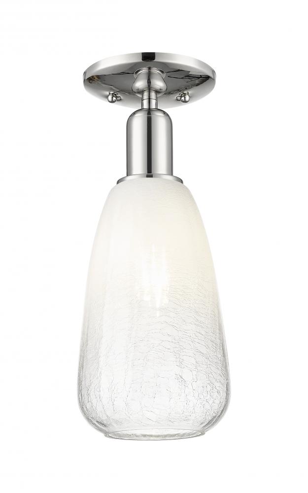 Brookhaven Almond - 1 Light - 6 inch - Polished Nickel - Semi-Flush Mount