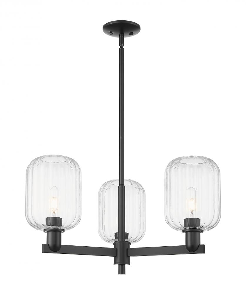 Preston - 3 Light - 18 inch - Matte Black - Flush Mount