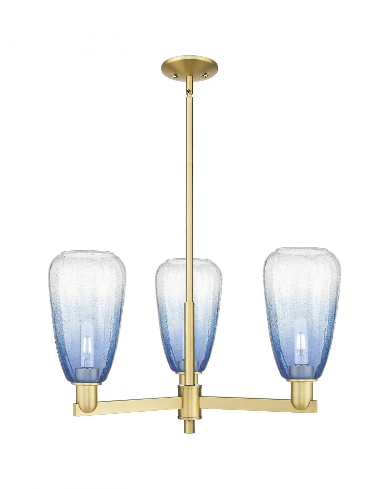 Brookhaven Almond - 3 Light - 18 inch - Satin Gold - Flush Mount