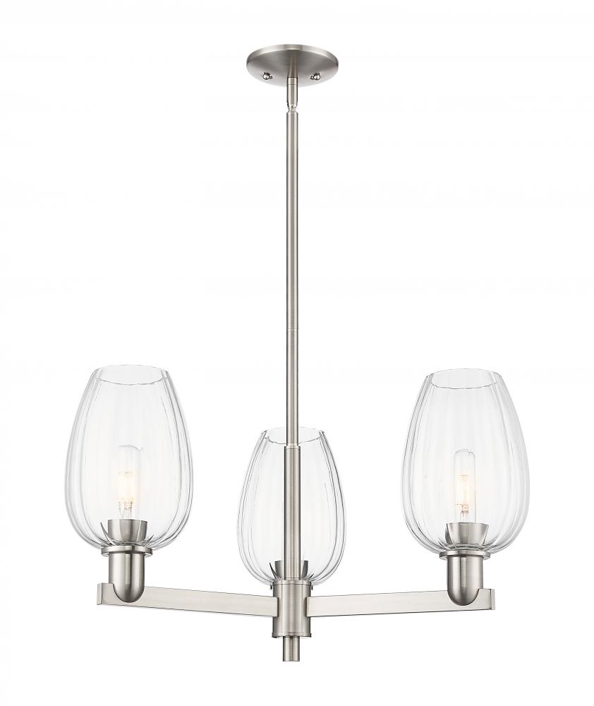 Preston - 3 Light - 18 inch - Satin Nickel - Flush Mount