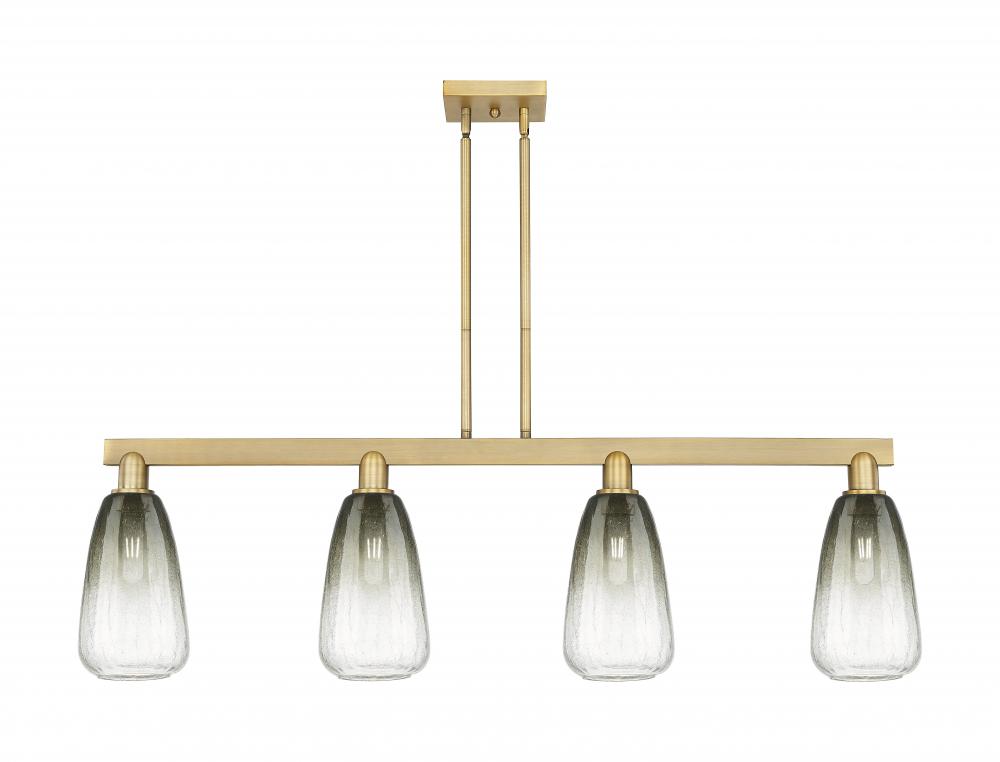 Brookhaven Almond - 4 Light - 48 inch - Brushed Brass - Cord hung - Island Light