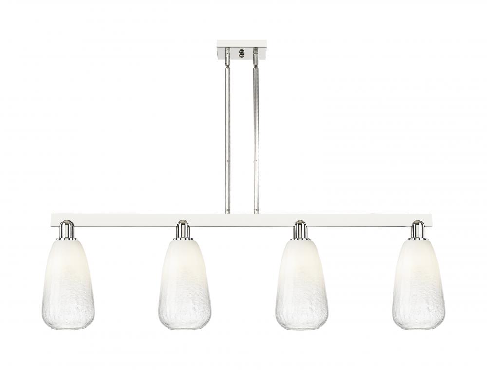 Brookhaven Almond - 4 Light - 48 inch - Polished Nickel - Cord hung - Island Light