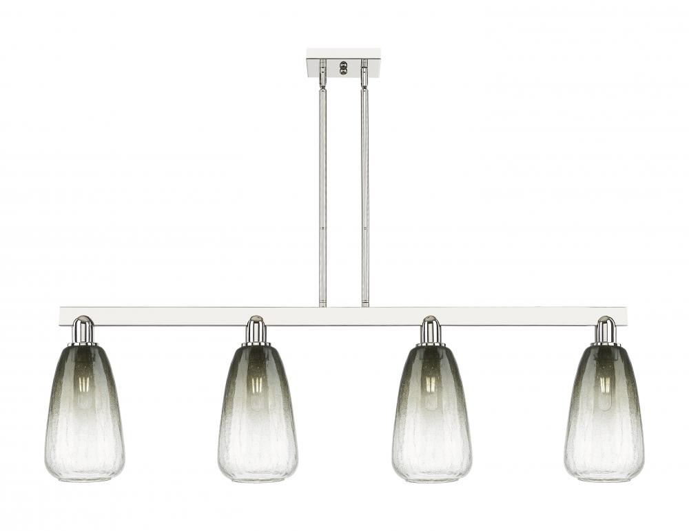 Brookhaven Almond - 4 Light - 48 inch - Polished Nickel - Cord hung - Island Light