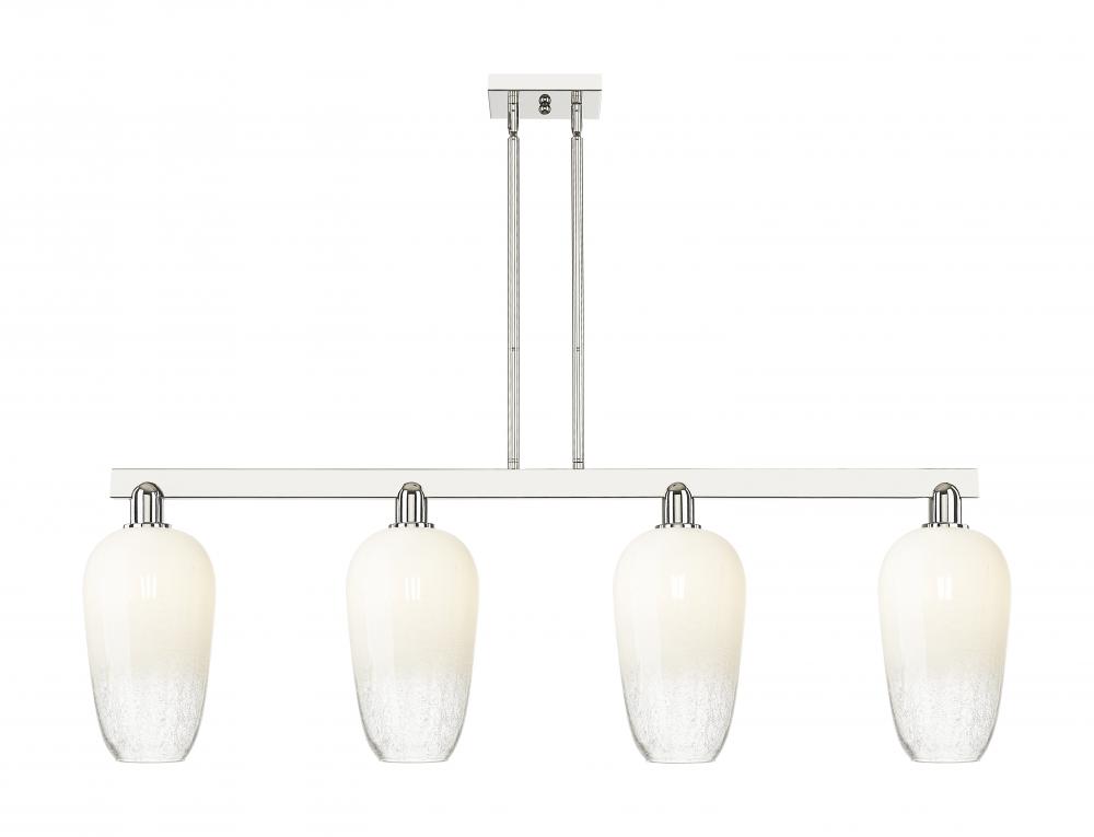 Brookhaven Flute - 4 Light - 48 inch - Polished Nickel - Cord hung - Island Light