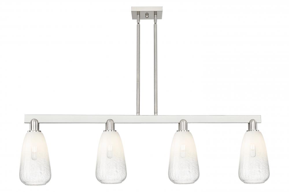 Brookhaven Almond - 4 Light - 48 inch - Brushed Satin Nickel - Cord hung - Island Light
