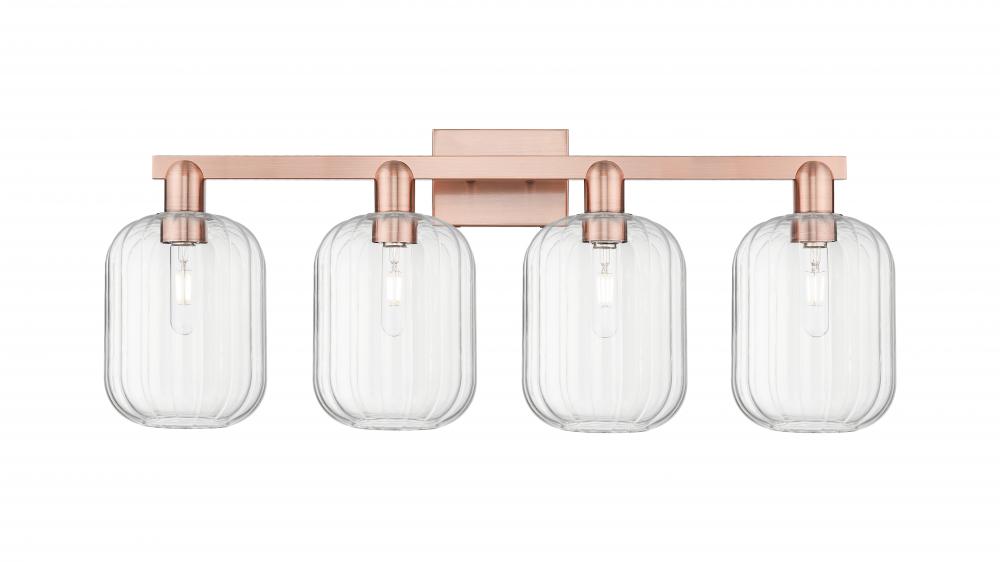 Preston - 4 Light - 36 inch - Antique Copper - Bath Vanity Light