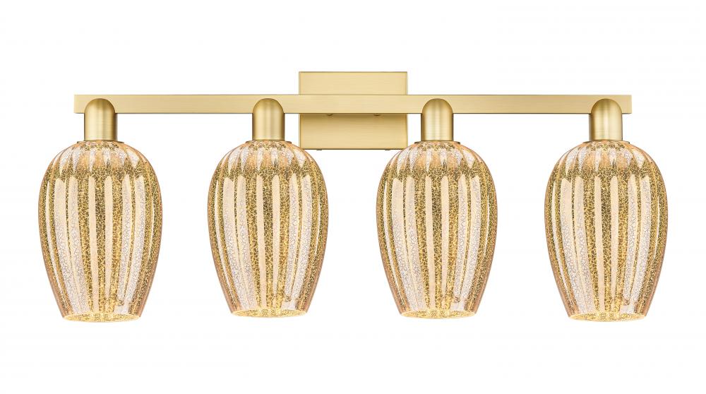 Preston - 4 Light - 36 inch - Satin Gold - Bath Vanity Light