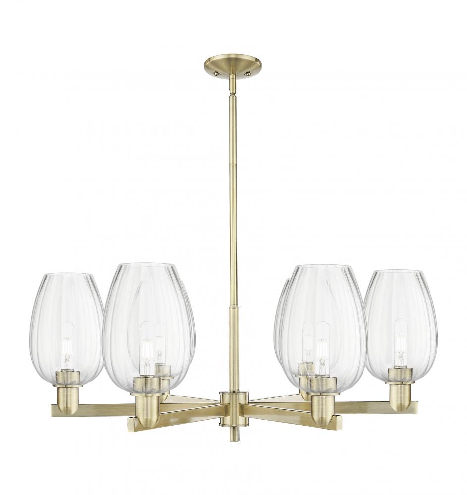 Preston - 6 Light - 24 inch - Antique Brass - Chandelier
