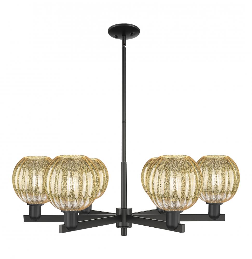 Preston - 6 Light - 24 inch - Matte Black - Chandelier