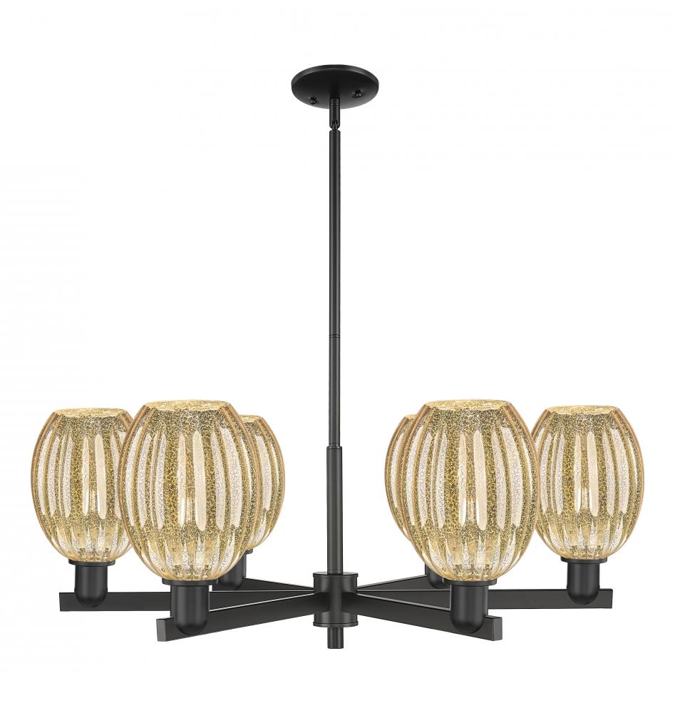 Preston - 6 Light - 24 inch - Matte Black - Chandelier