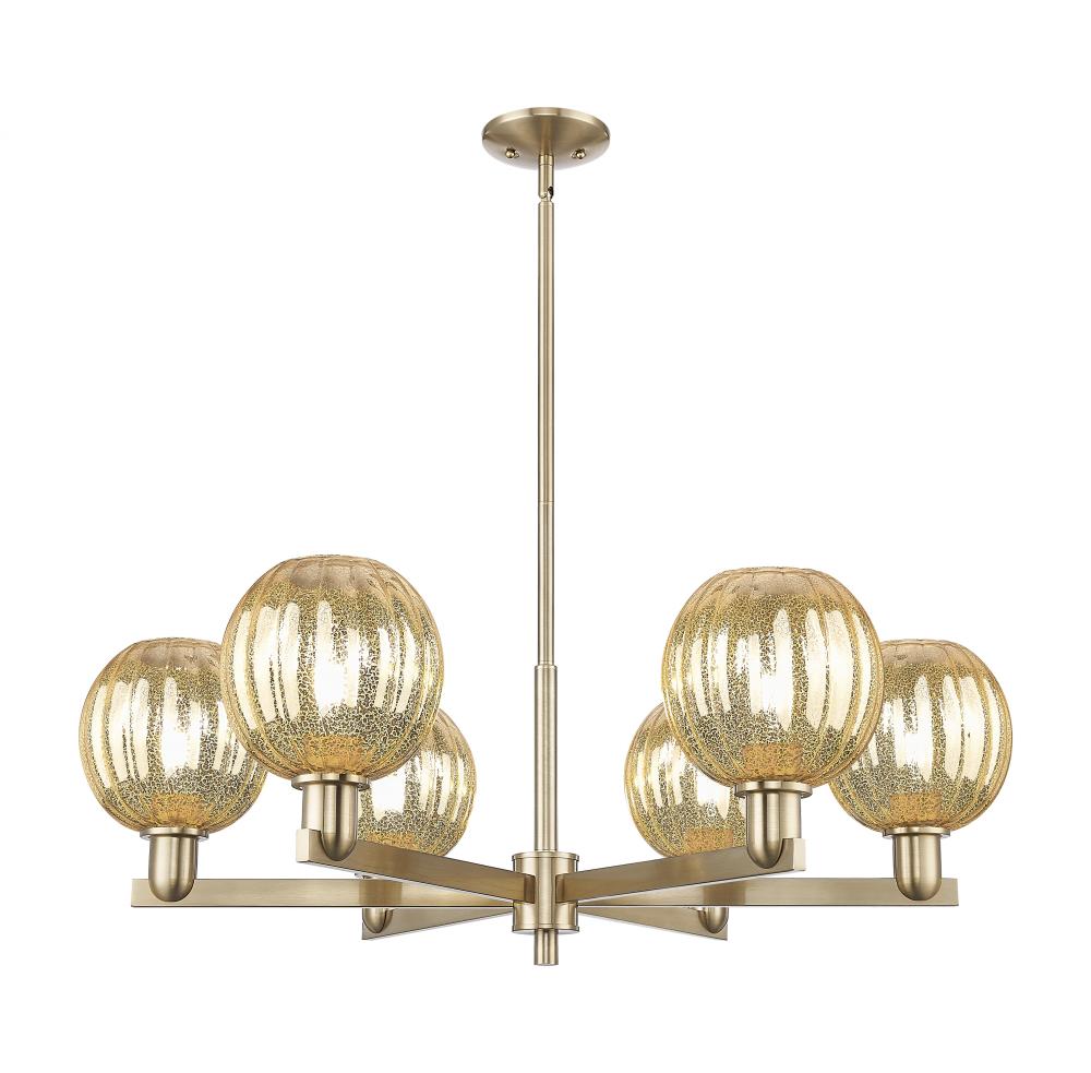 Preston - 6 Light - 24 inch - Satin Nickel - Chandelier