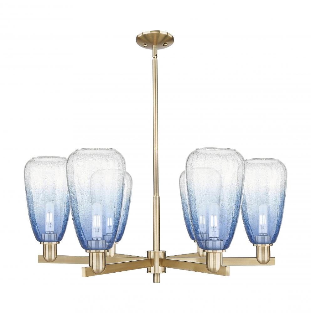 Brookhaven Almond - 6 Light - 24 inch - Satin Nickel - Chandelier