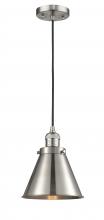 Innovations Lighting 201C-SN-M13-SN - Appalachian - 1 Light - 8 inch - Brushed Satin Nickel - Cord hung - Mini Pendant