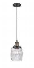 Innovations Lighting 201CSW-BAB-G302 - Colton - 1 Light - 6 inch - Black Antique Brass - Cord hung - Mini Pendant