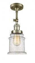 Innovations Lighting 201F-AB-G184-LED - Canton - 1 Light - 6 inch - Antique Brass - Adjustable Semi-Flush Mount