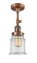 Innovations Lighting 201F-AC-G182-LED - Canton - 1 Light - 6 inch - Antique Copper - Adjustable Semi-Flush Mount