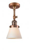 Innovations Lighting 201F-AC-G61-LED - Cone - 1 Light - 6 inch - Antique Copper - Adjustable Semi-Flush Mount
