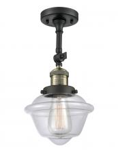 Innovations Lighting 201F-BAB-G532-LED - Oxford - 1 Light - 7 inch - Black Antique Brass - Adjustable Semi-Flush Mount