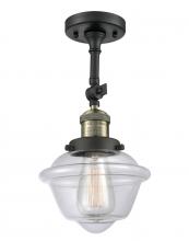 Innovations Lighting 201F-BAB-G532 - Oxford - 1 Light - 7 inch - Black Antique Brass - Semi-Flush Mount