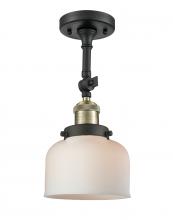 Innovations Lighting 201F-BAB-G71-LED - Bell - 1 Light - 8 inch - Black Antique Brass - Adjustable Semi-Flush Mount