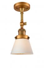 Innovations Lighting 201F-BB-G61-LED - Cone - 1 Light - 6 inch - Brushed Brass - Adjustable Semi-Flush Mount