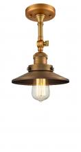 Innovations Lighting 201F-BB-M4-LED - Railroad - 1 Light - 8 inch - Brushed Brass - Adjustable Semi-Flush Mount