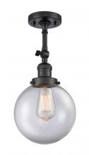 Innovations Lighting 201F-BK-G202-8 - Beacon - 1 Light - 8 inch - Matte Black - Adjustable Semi-Flush Mount