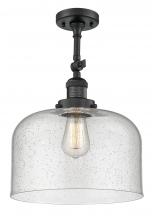 Innovations Lighting 201F-BK-G74-L - Bell - 1 Light - 12 inch - Matte Black - Adjustable Semi-Flush Mount