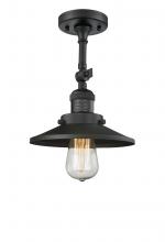 Innovations Lighting 201F-BK-M6-LED - Railroad - 1 Light - 8 inch - Matte Black - Adjustable Semi-Flush Mount