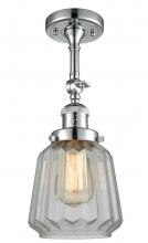 Innovations Lighting 201F-PC-G142 - Chatham - 1 Light - 7 inch - Polished Chrome - Adjustable Semi-Flush Mount