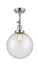 Innovations Lighting 201F-PC-G204-10 - Beacon - 1 Light - 10 inch - Polished Chrome - Adjustable Semi-Flush Mount