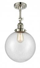 Innovations Lighting 201F-PN-G204-10 - Beacon - 1 Light - 10 inch - Polished Nickel - Adjustable Semi-Flush Mount